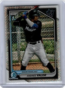 2024 1st Bowman Chrome #BCP-196 Andres Valor Mojo Refractor -Marlins