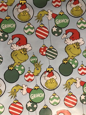 How The Grinch Stole Christmas Wrapping Paper Large 60 Sq Ft Large