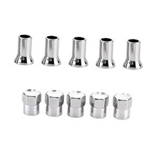 Augeny 5 Sets Chrome Plated Valve Stem Cover, ABS Wheel Valve Stem TR413AC10