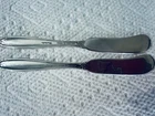 Two Old International Prelude All Sterling Silver Butter Knives, 58 Grams!