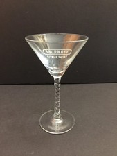 Smirnoff Vodka Citrus Twist Martini Clear Glass Stem France Cone Luminarc Vintag