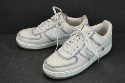 Nike Air Force 1 Damen Sneaker Sportschuhe Gr. 40,5 weiß lavendel  Stoff FS174