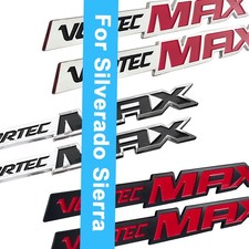 2pcs Vortec Max High Output Fender Emblem Badge 3d Decal For Silverado Sierra
