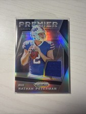 2017 Panini Prizm - Prizm Premier Jerseys Nathan Peterman #40 (MEM, RC) Silver