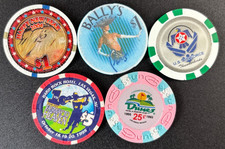 5 X Collectable Casino Las Vegas Poker Chips