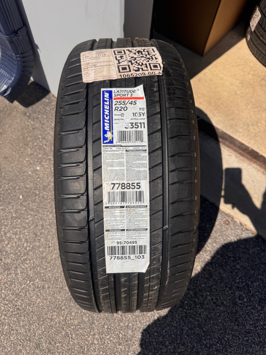 255/45R20 105VミシュランLATITUDE Sport3夏タイヤ2本 NEW Michelin Latitude Sport 3 UHP Summer Tire - 255/45R20 105Y XL
