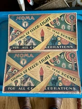 2 Vintage Christmas  Deco Lights by Noma Mazda Lamps EMPTY Boxes Only
