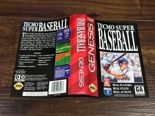 Tecmo Super Baseball Sega Genesis Box Case Insert Cover Art Only