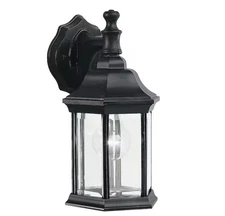 Kichler Chesapeake 11.75 in. 1-Light Black Outdoor Light Wall Mount Lantern