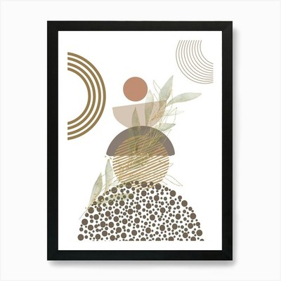 Abstrakte Kreise 4 Kunstdruck gerahmt Wandbild Poster Leinwanddruck Bild