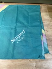 Vtg 80's LADIES SCARF by NEWPORT STRIPES CIGARETTES Promo Green Stripes
