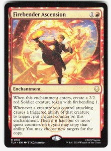 Firebender Ascension 137 Avatar: The Last Airbender Magic: The Gathering Rare