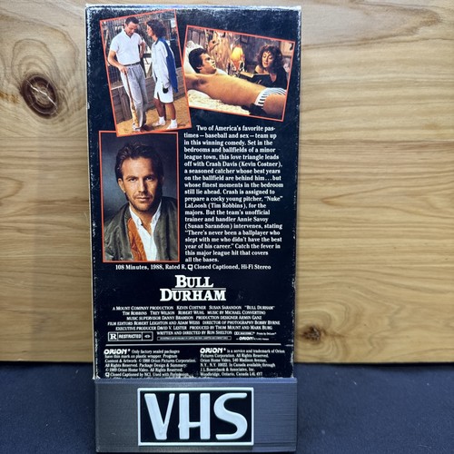 Bull Durham VHS 1989 *BUY 2 GET 1 FREE - Bundle Shipping Discount - Picture 2 of 2