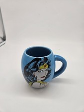 Vintage DC Comics Wonder Woman Vandor Products Oval Blue Coffee Mug
