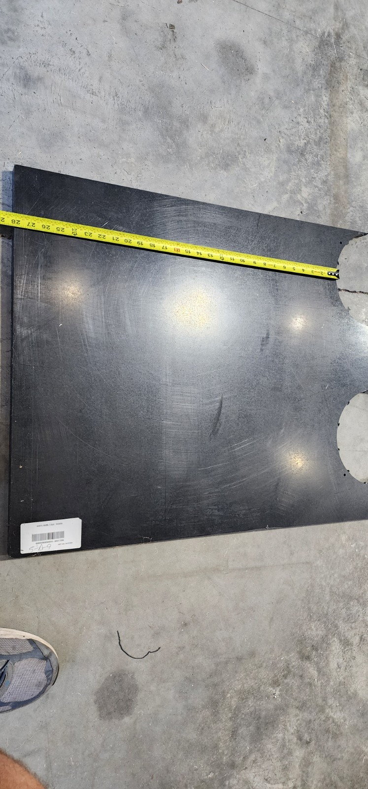 NORYL EN265 Black Plastic Sheet. Partial Sheet. 1.12 X 26.5 X 28