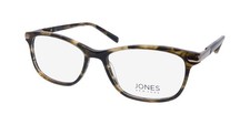 NEW JONES NEW YORK J765 EYEGLASSES 53-16-135 OLIVE FULL-RIM PLASTIC GREEN CAT