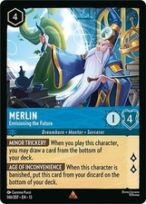 Disney Lorcana Merlin - Envisioning the Future 146 Rare AOV NM