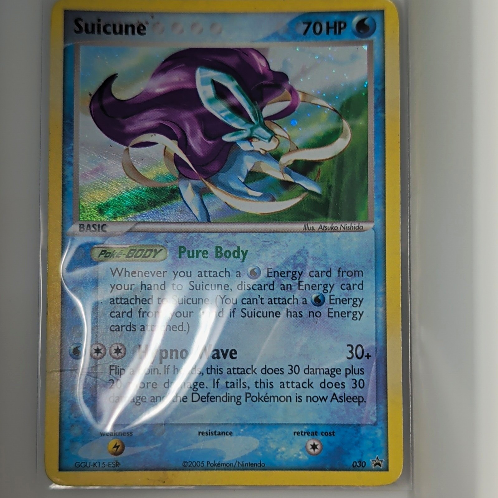 Nintendo Pokemon TCG Suicune Nintendo Promo Holo 030 EN 2005 70 HP