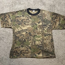 Vintage Realtree Camo Front Pocket T-Shirt Ringer Cotton Men’s L USA Made
