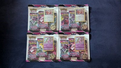 Pokemon Karten 4x Fusion Strike 3 Pack Blister OVP Sealed, 2x Eevee 2x Espeon