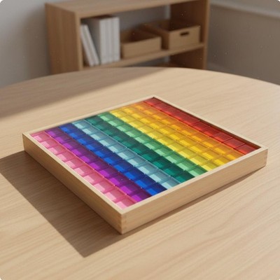 100 Pieces Translucent Acrylic Cubes High Clarity Light Table Toy for Children