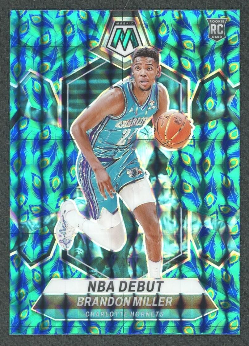 2023/24 Panini Mosaic Brandon Miller #252 NBA Debut Peacock