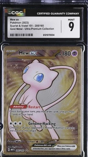 2023 POKEMON SV 151 GOLD METAL ULTRA PREMIUM-COLLECTION MEW EX CGC 9