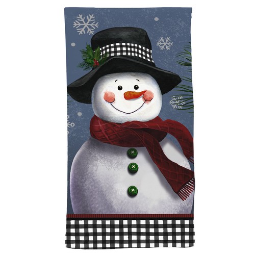 Briarwood Lane Smiling Snowman Cotton Hand Towel - 第 1/3 張圖片