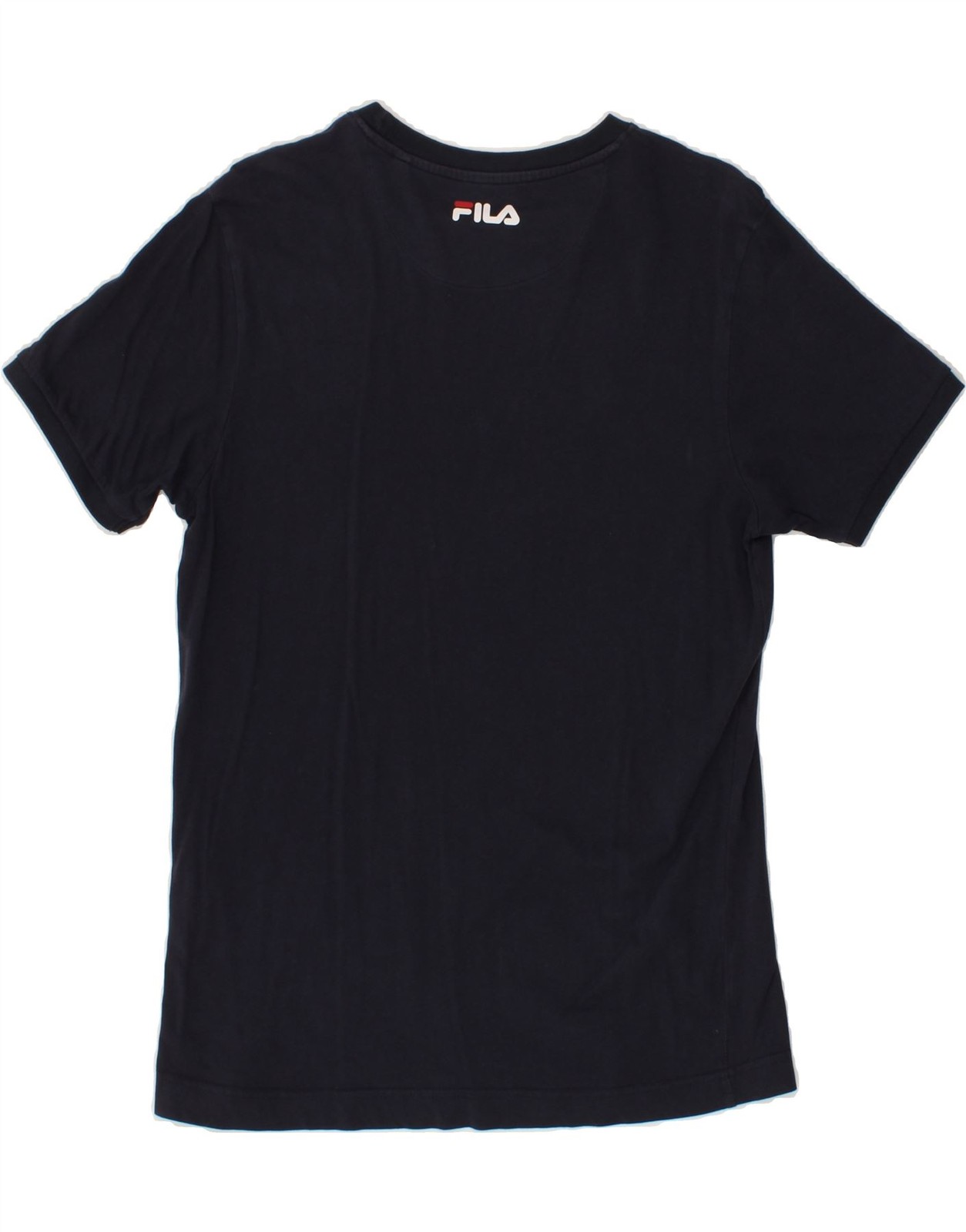 FILA Maglietta Uomo Grafica Top Media Blu Navy Cotone CL58