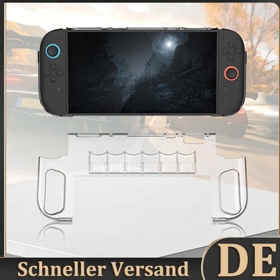 Clear PC Case for Nintendo for Switch 2 Clear Protector with 6 Game Card Slots