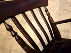 Miniature Turned Hard Wood Windsor Spindle Back Smokers Bow Captains Arm Chair — photo 5