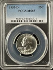1955-D  25C Washington Quarter Dollar PCGS MS65   80476721
