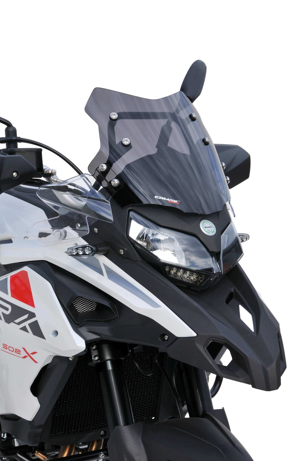 Bulle sport Ermax noire claire pour moto Benelli TRK 502 X de 2017 à 2025