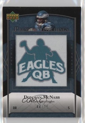 2007 Upper Deck UD Premier Stitchings Alternate Logos 44/75 Donovan McNabb 19bs