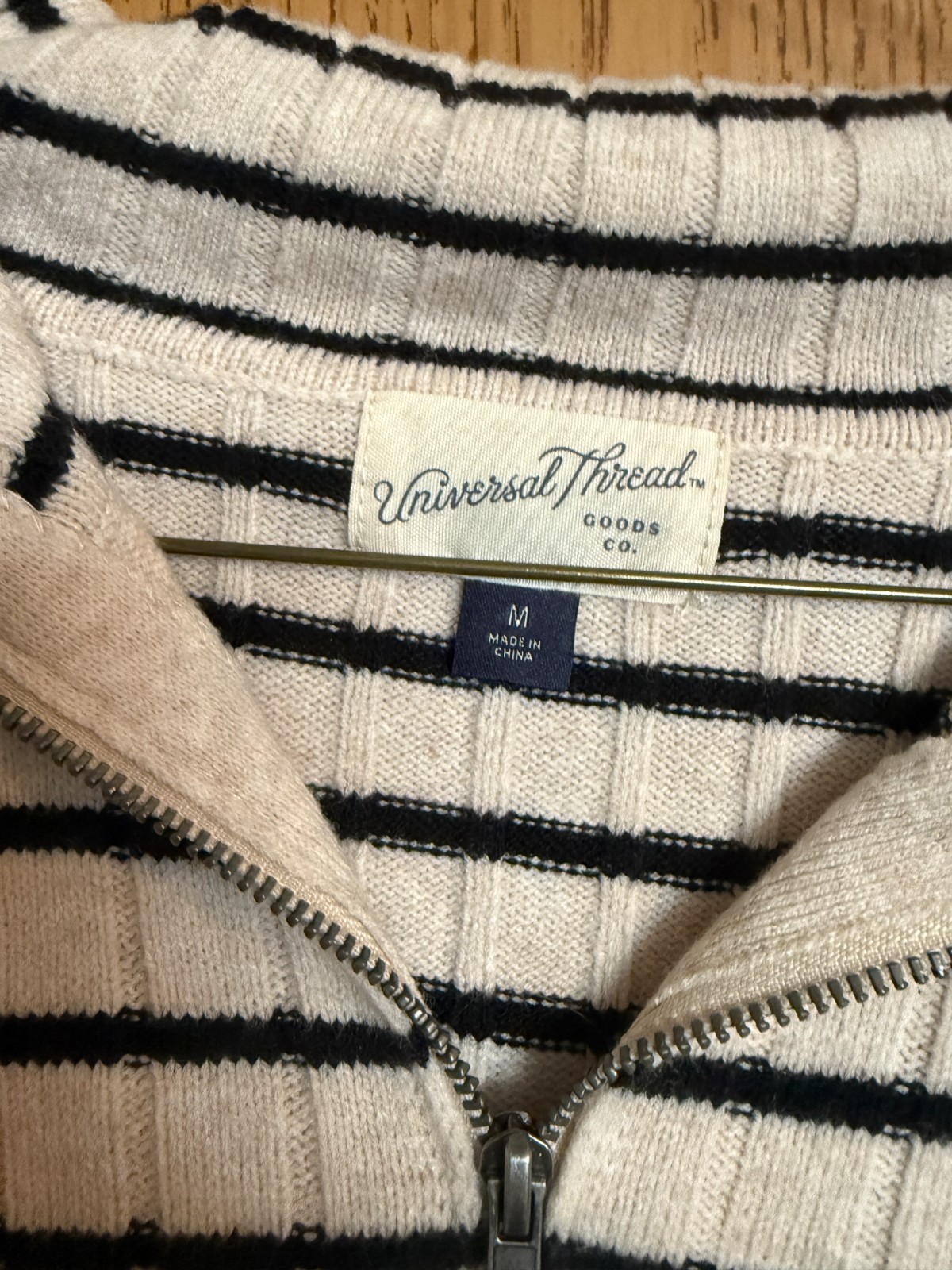 Universal Thread Fine Gauge Double Zip Sweater Ca… - image 3