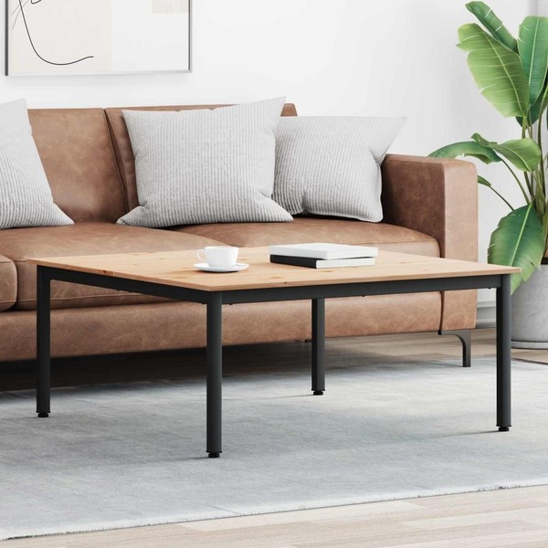Couchtisch Natur 100 X 100 X 45 Cm Massives Kiefernholz-image