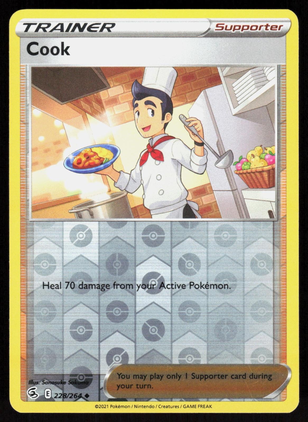 Cook 228/264 2021 Uncommon Fusion Strike Pokemon Reverse Holo