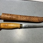 J Martini Made in Finland Fishing Filet  Knife With Leather Sheath FREE SH