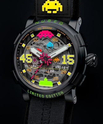 NUBIO Space Invaders  Watch LIMITED EDITION #84 out of 100 collectors edition.