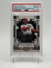 2023 Topps Tier One Jordan Walker Break Out Rookie Auto /25 PSA 10 Cardinals