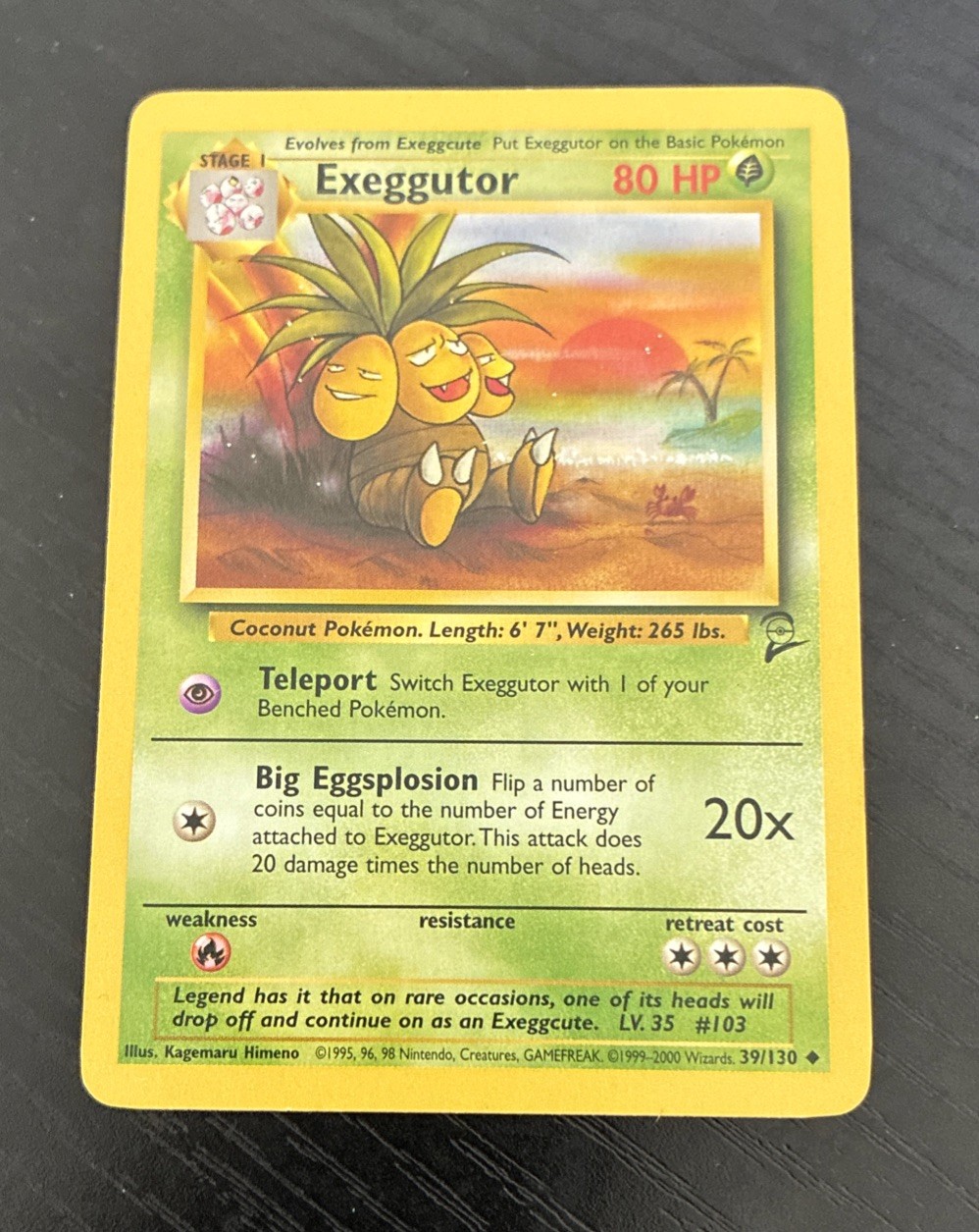 Exeggutor 39/130 Uncommon Base Set 2 Pokemon