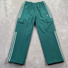 Adidas Originals 3S Cargo Pants Mens Medium Collegiate Green Ripstop Track Pant