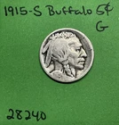 1915-S Buffalo 🦬 Indian Head Nickel 5c Good Semi-Key Date US Coin