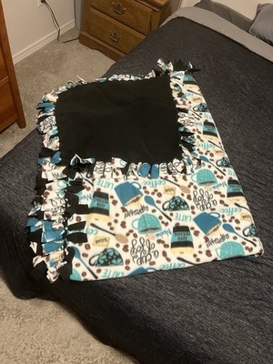 Handmade Fleece Throw Tie Blanket