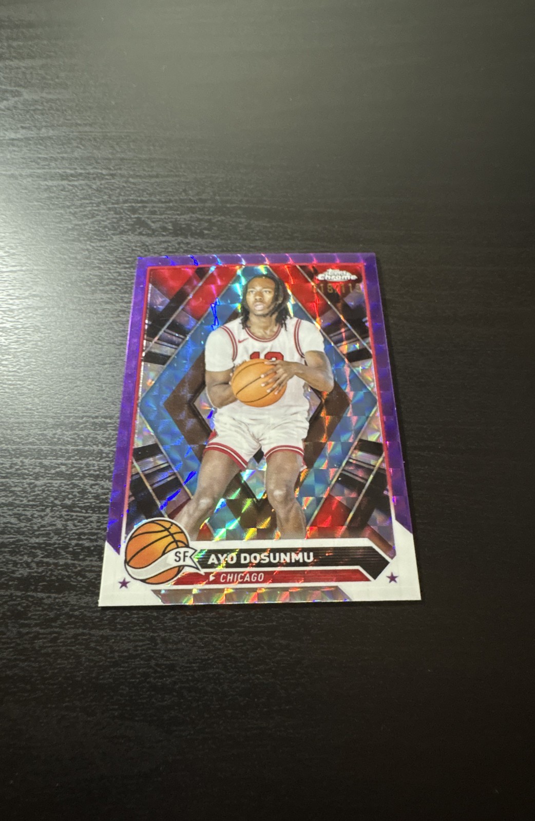 2023-24 Topps Chrome - Ayo Dosunmu #156 Purple Geometric Refractor /119