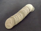 1949-63 FRANKLIN HALF DOLLAR 90% SILVER ROLL OF 20 COINS UNITED STATES USA $.50