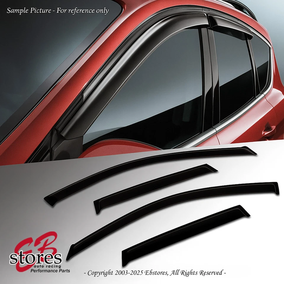 Juego de 4 protectores de lluvia para visera de ventana de montaje exterior de humo para BMW X3 2003-2010 Foto 2 de 4