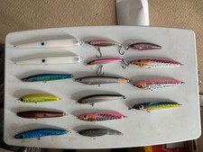 Huge joblot of 16 large big game fishing plug lures for wahoo,barracuda etc