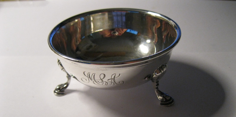 ANTIQUE BLACK STARR & FROST "GORHAM" STERLING SILVER SALT CELLAR! BEAUTY!!