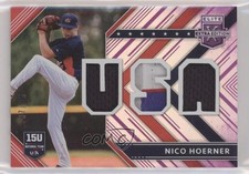 2018 Panini Elite Extra Edition USA Materials Purple 7/25 Nico Hoerner hg6